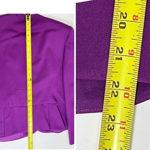Vintage Christian Dior The Suit Womens Blazer Jacket Purple Size 8 Pure Wool USA - Picture 8 of 15